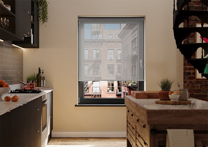Alicante, Grey - Sunscreen Twist&Fit Roller Blind - Image 3